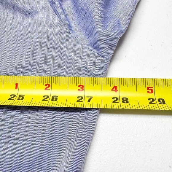 VTG Ralph Lauren Yarmouth Oxford Shirt Men 16.5 32 33 Blue Office Casual Two Ply - Picture 11 of 13